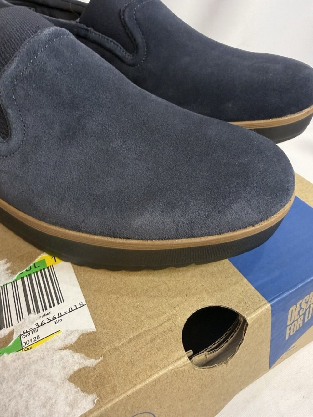Clarks Size 11 M Zylah Sky Navy Suede Shoes Women’s Comfort - Picture 3 of 11
